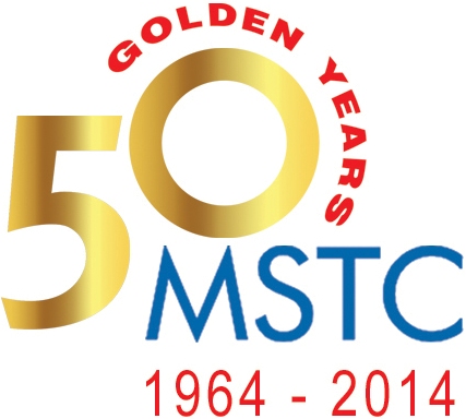 MSTC Golden Jubilee logo in English
