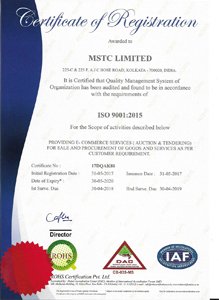 MSTC ISO Certificate